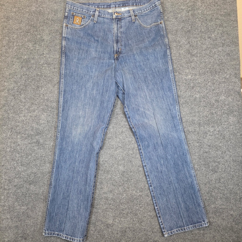 Cinch Jeans Mens 36X34 Blue EDI Locker Stock Straight Leg Bronze Label Western